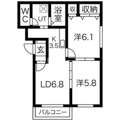 ラ・グラン北２４条の物件間取画像